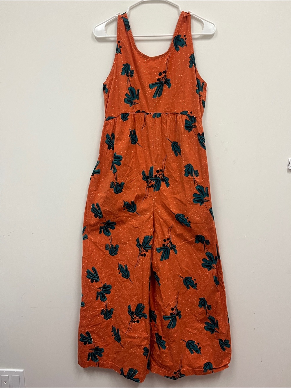Bel Kazan floral cropped wide leg jumpsuit. Size S
